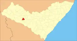Location of Monteirópolis in Alagoas