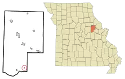 Location in Montgomery County and the state of Missouri