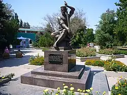 Monument to Crimean Tatar poet Omer Gezlevi