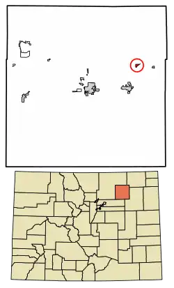 Location in Morgan County, Colorado