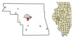Location in Morgan County, Illinois