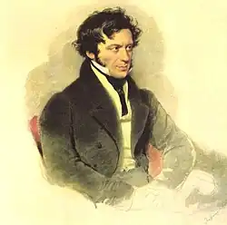 Portrait of Franz Grillparzer, by Moritz Michael Daffinger, 1827