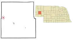 Location in Morrill County and the state of Nebraska