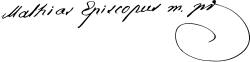 Motiejus Valančius's signature