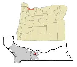 Location in Oregon