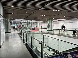View of the concourse level of the station