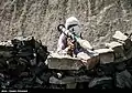 A NAJA border guard ranger takes aim with his RPG on the Iran-Pakistan border