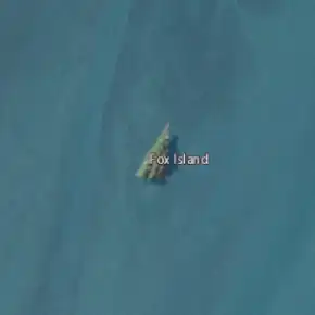 Aerial image of the island.