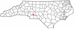 Location of Oakboro, North Carolina