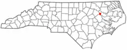 Location in North Carolina