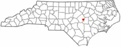 Location of Princeton, North Carolina