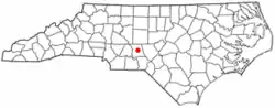 Location in North Carolina