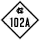 North Carolina Highway 102A marker