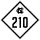 North Carolina Highway 210 marker
