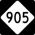 North Carolina Highway 905 marker