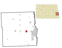 Location of Mapleton, North Dakota