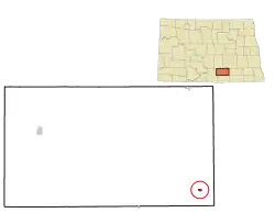 Location of Fredonia, North Dakota
