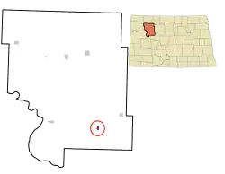 Location of Parshall, North Dakota