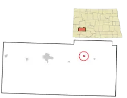 Location of Taylor, North Dakota
