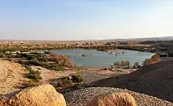 View of a reservoir on the Nekarot stream