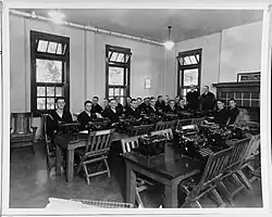 Yeoman typing class, San Diego Naval Training Center, CA, 1934.