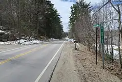 New Hampshire Route 31 westbound entering Windsor
