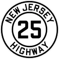 Route 25 marker