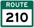 Route 210 marker
