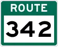 Route 342 marker