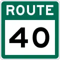 Route 40 marker