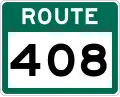 Route 408 marker