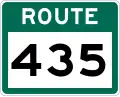 Route 435 marker