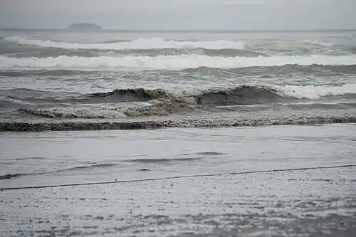 Waves with oiled water