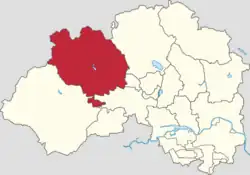 Location of Nankou Town within Changping District