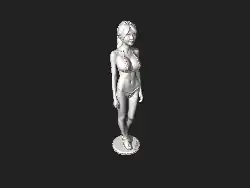 A structured light 3D scan of Shenzhen hardware hacker and DIY enthusiast Naomi Wu wearing a bikini.