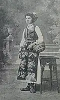 Female folk dress from Mačva, late 19th and early 20th century, Magazine "Bosna", Belgrade City Library, 1910.
