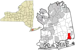 Location in Nassau County and the state of New York