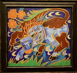 Natalia Goncharova, “Blue Cow”