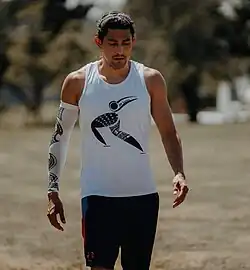 Crumpton looking downwards while outdoors