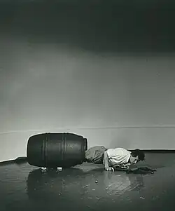 Image 26Natias Neutert performing Diogenes Synopsis as at Künstlerhaus Bethanien Berlin, 1986 (from Performance poetry)