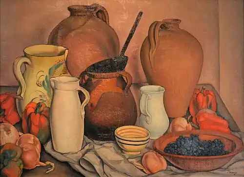 Still Life of Pitchers; c. after 1918, Museum of Fine Arts of Valencia.