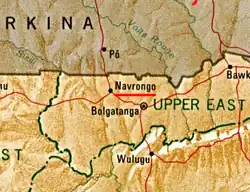 Navrongo is in the north east of Northern Ghana, beside the Burkina Faso border
