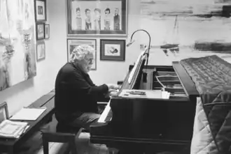 Neely Bruce at the piano, 2025