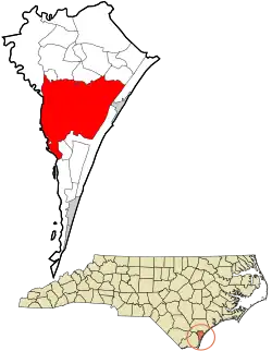 Location in New Hanover County, North Carolina
