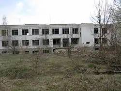 The building of the new school in the village. Photo of 2007. (51°15′39″N 29°17′41″E﻿ / ﻿51.260824; 29.294760)