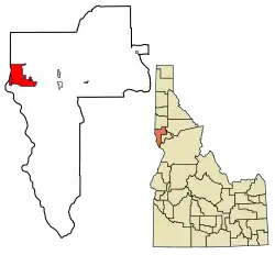 Location of Lewiston in Nez Perce County, Idaho