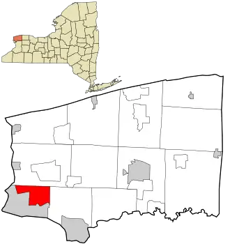 Location in Niagara County and the state of New York.