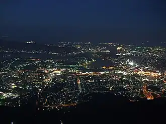 Night view from Mount Sarakura.