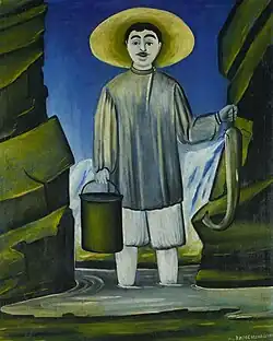 Niko Pirosmani. Fisherman among rocks. 1906