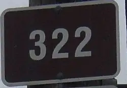 Sign for Route 322